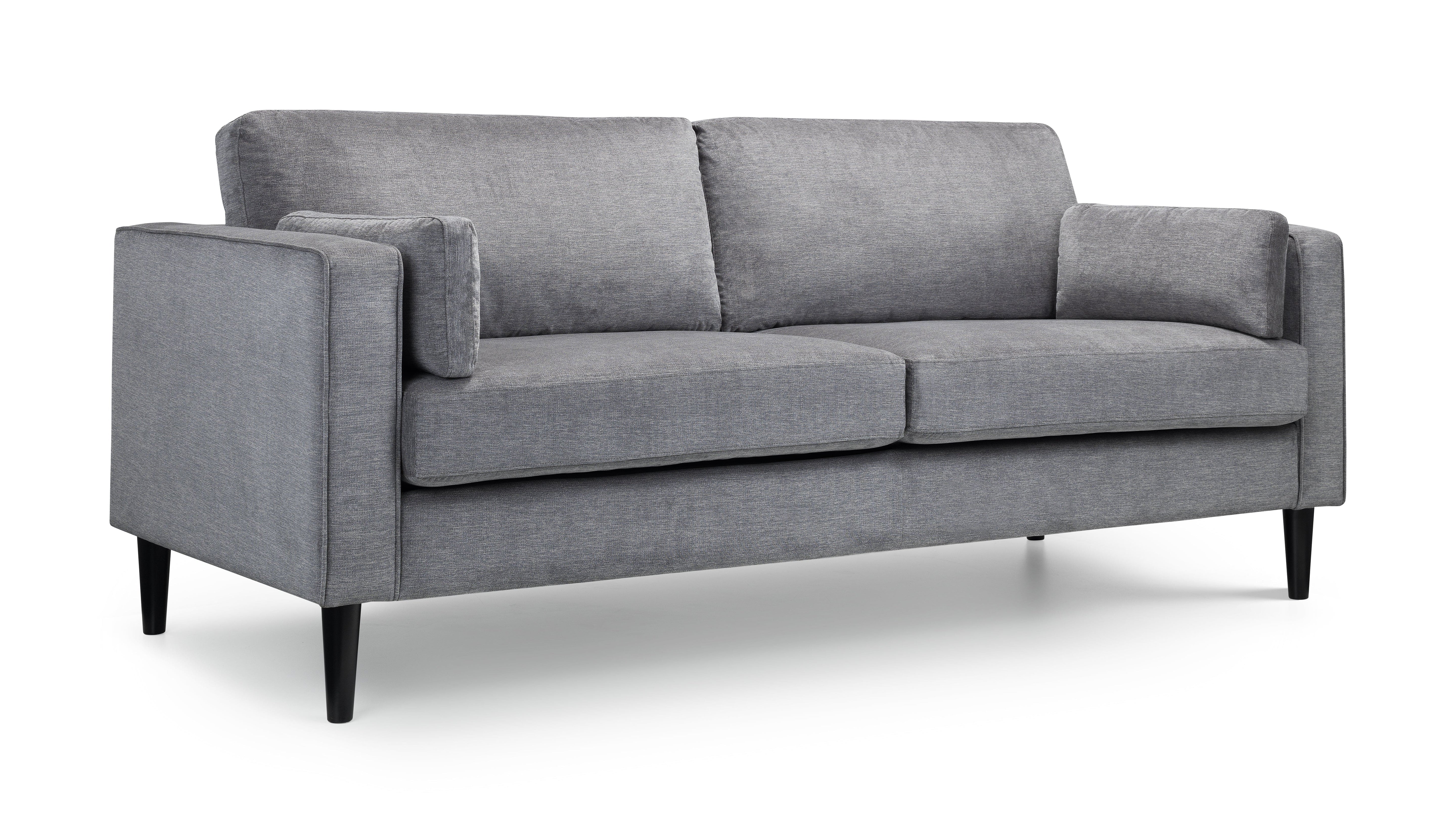 Hayward 3 Seater - Dark Grey Chenille Fabric