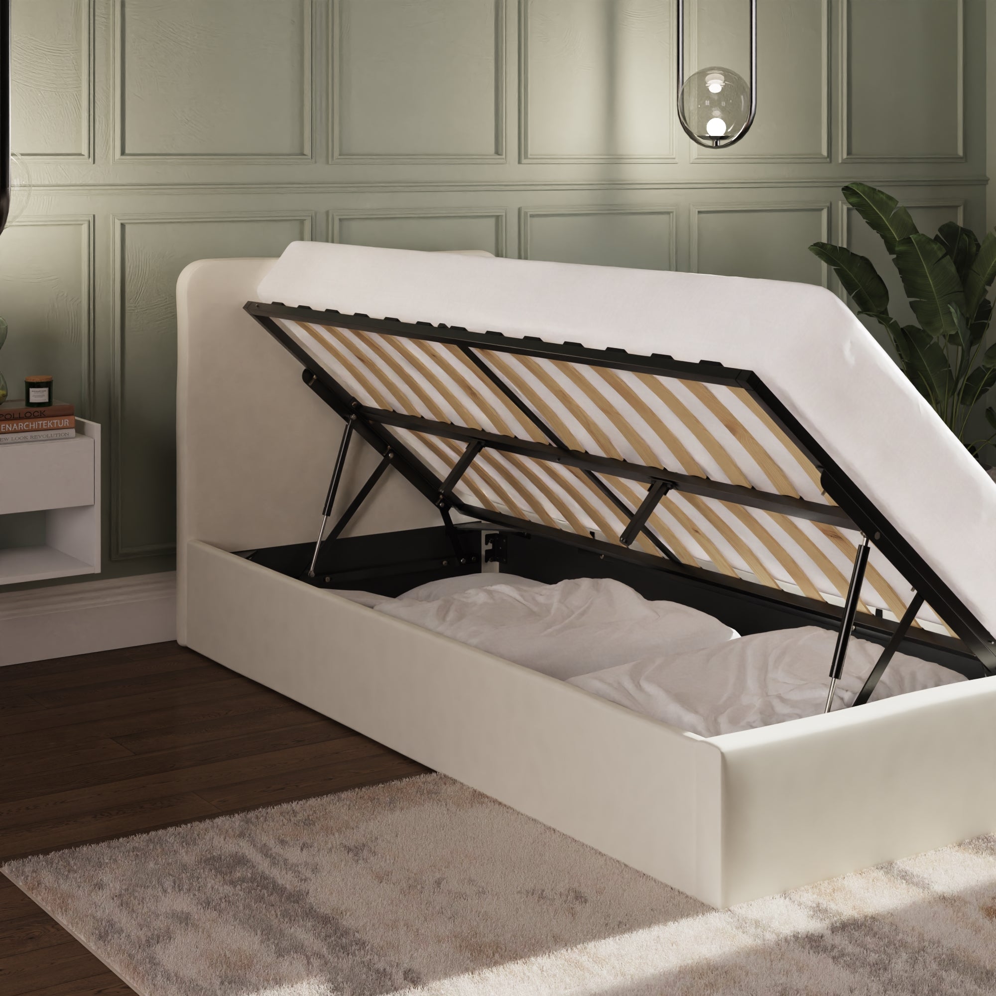 Chiswick Ottoman Bed Frame - Natural