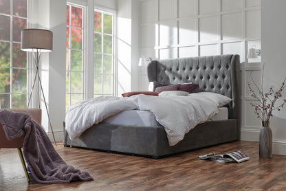 Dakota Ottoman Bed With Solid Base Grace Pewter