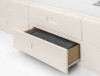 Julian Bowen Guest Bed Single 90cm 3ft Maisie Bed With Underbed And Drawers - Surf White Bed Kings