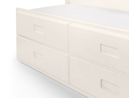 Julian Bowen Guest Bed Single 90cm 3ft Maisie Bed With Underbed And Drawers - Surf White Bed Kings
