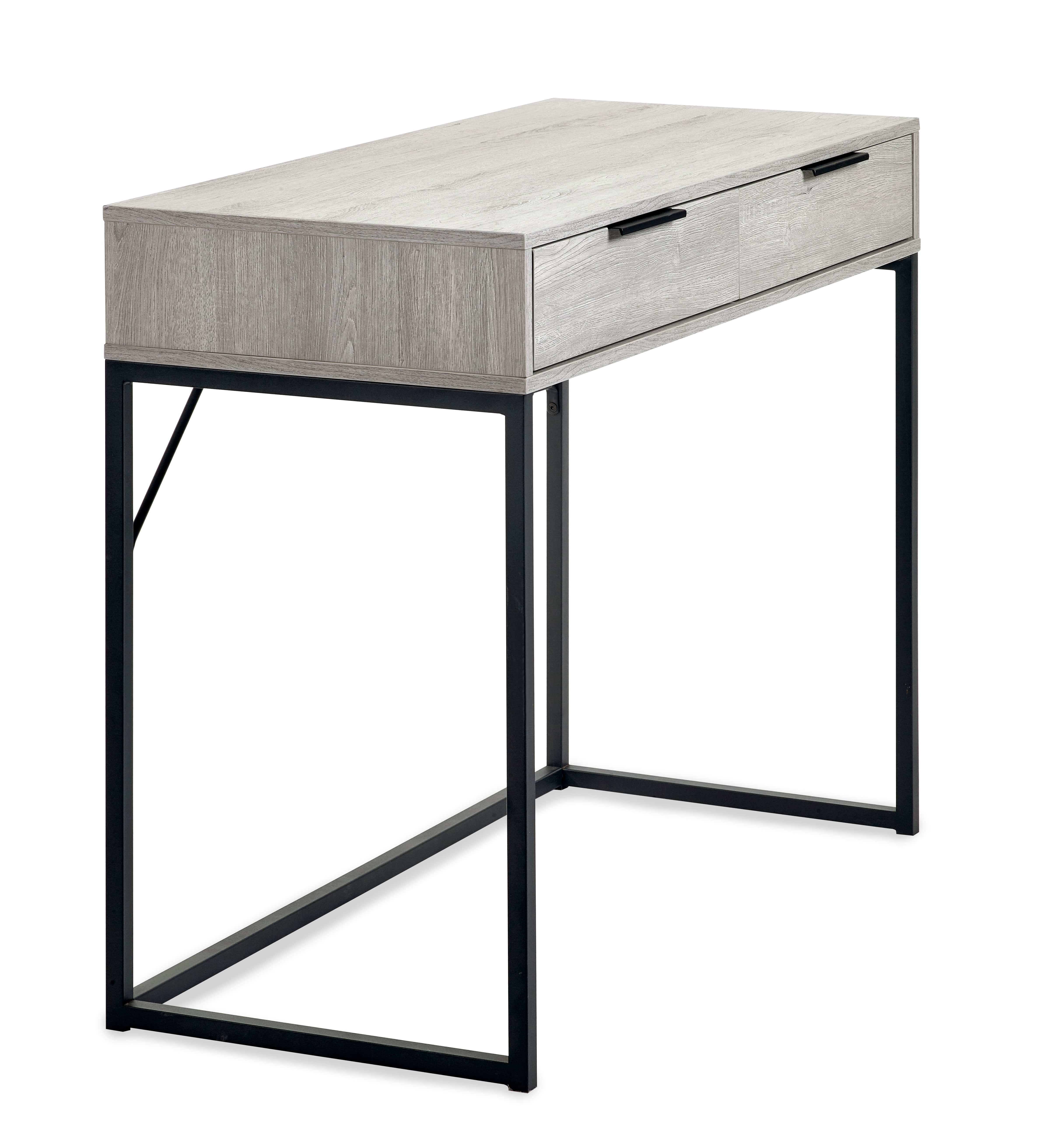 Bali 2 Drawer Dressing Table/Desk - Grey Oak