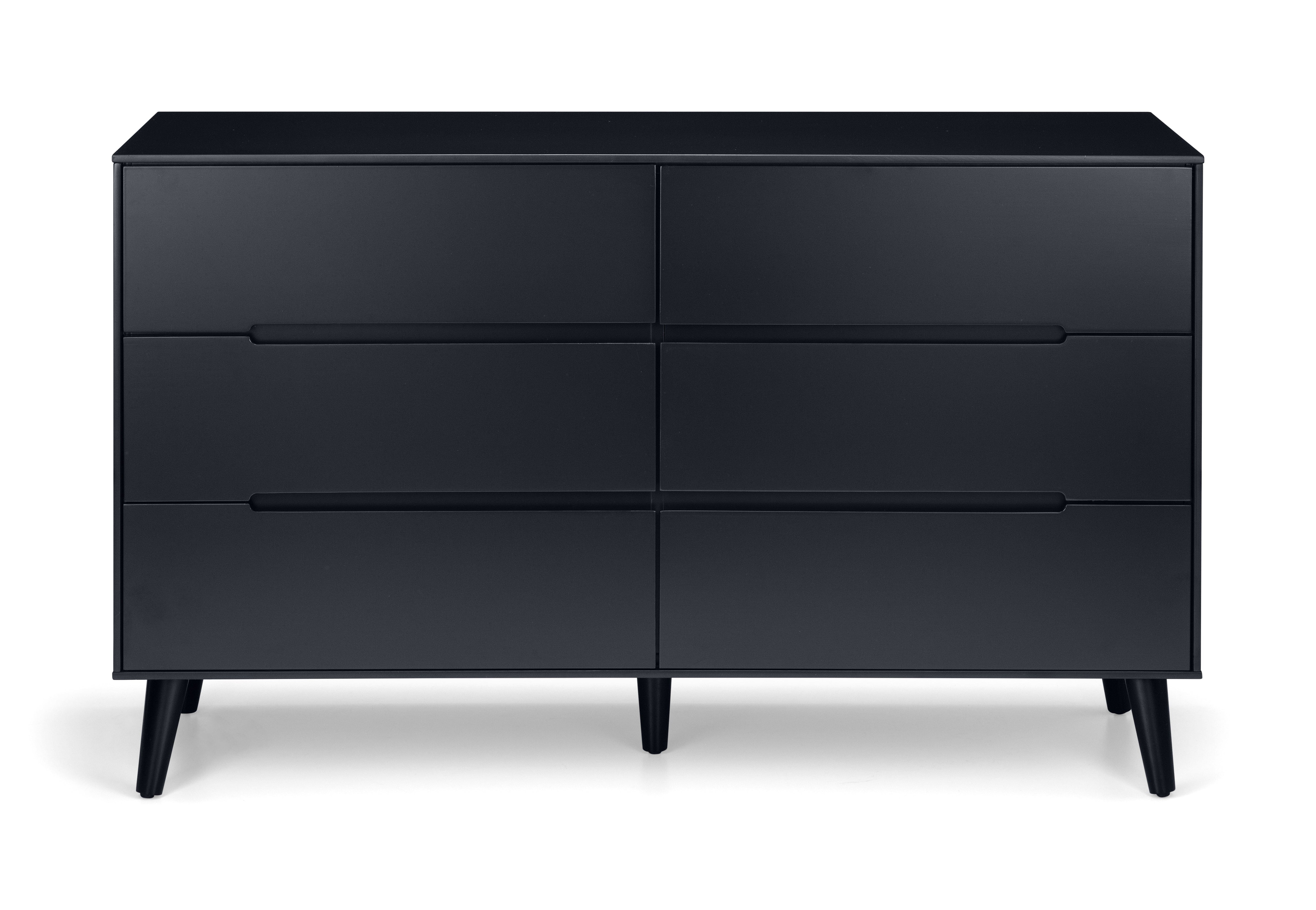 Alicia 6 Drawer Wide Chest - Anthracite