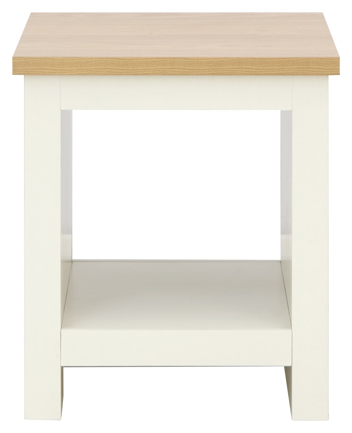 Lancaster Side Table With Shelf Cream