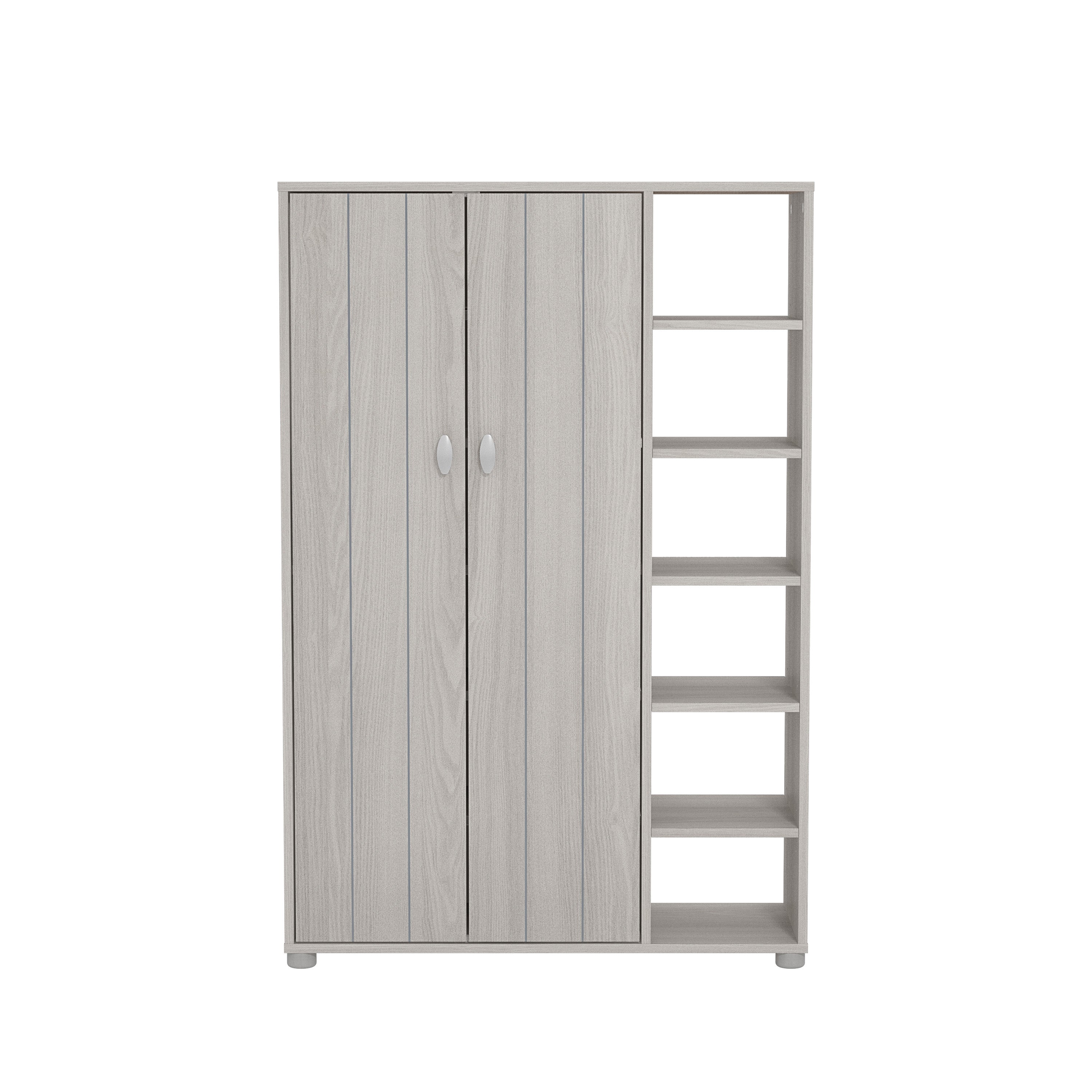 Bideford Tall Shoe Cabinet Warm Grey Oak