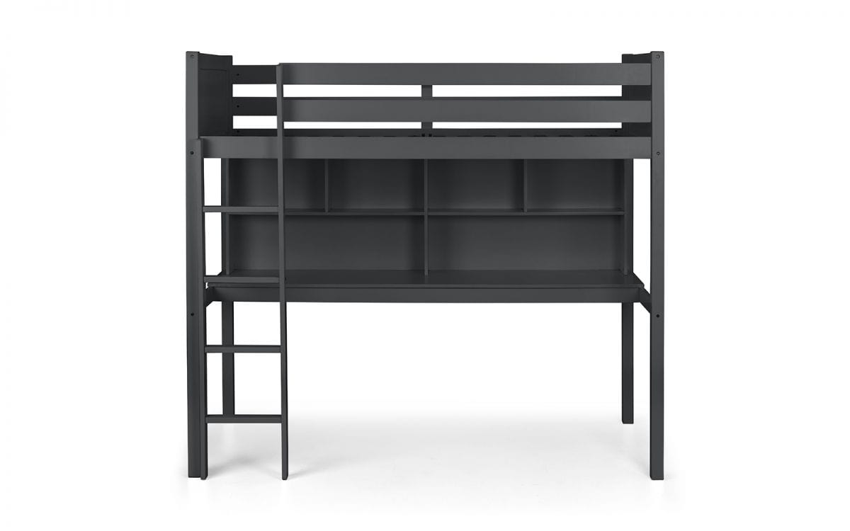 Julian Bowen High Sleeper Bed Single 90cm 3ft Titan Highsleeper Anthracite Bed Kings