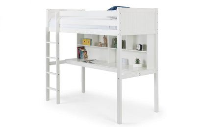 Julian Bowen High Sleeper Bed Single 90cm 3ft Titan Highsleeper White Bed Kings