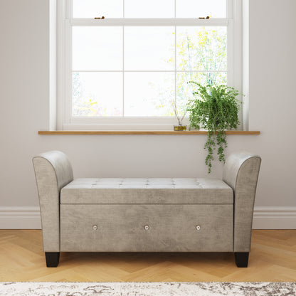 Verona Diamante Window Seat Silver Chenille