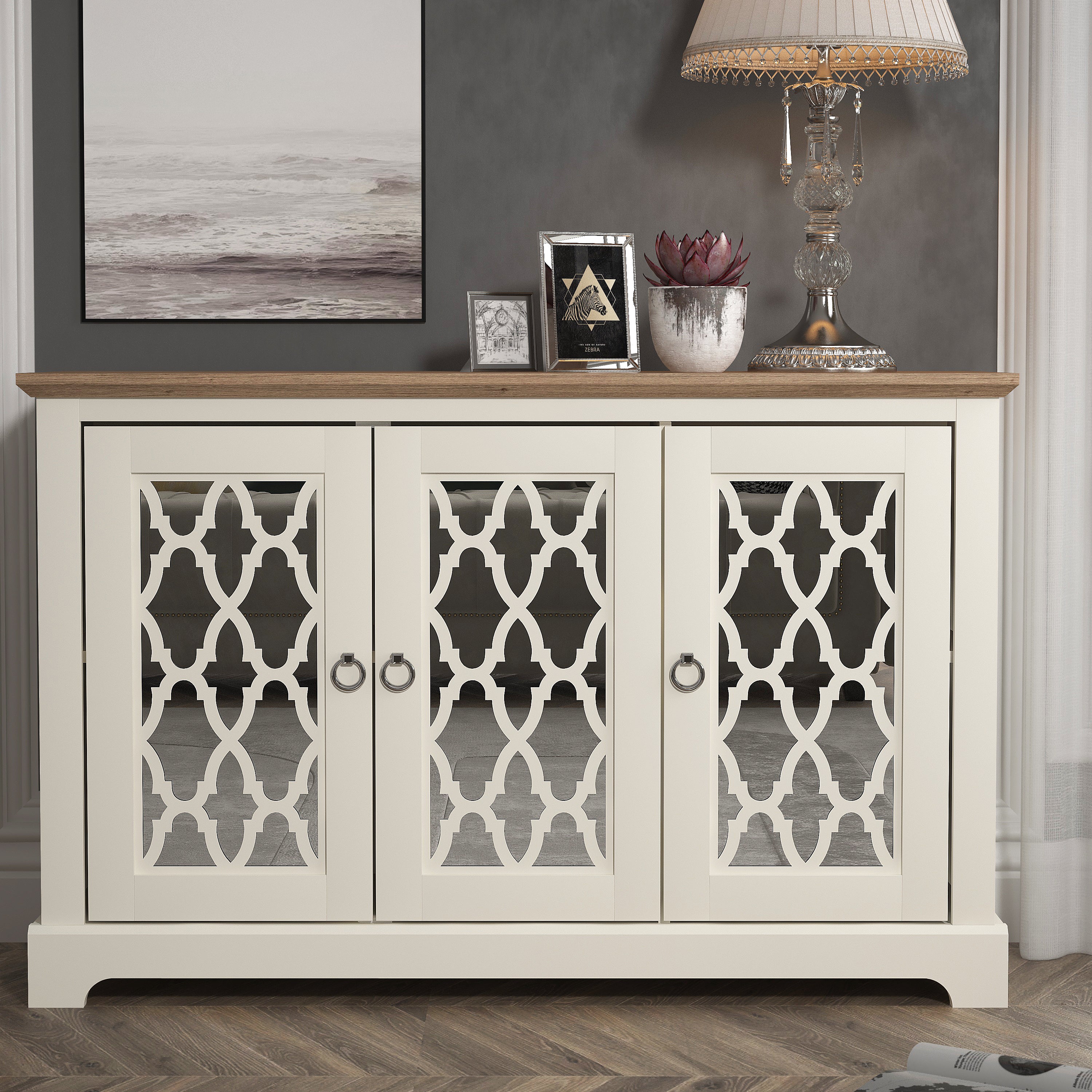 Honiton 3 Door Sideboard Ivory