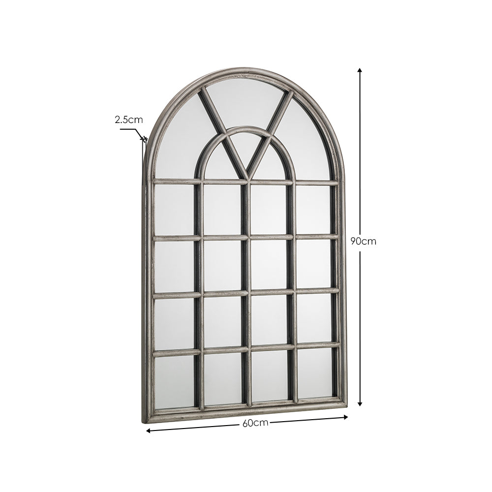 Opus Pewter Window Mirror