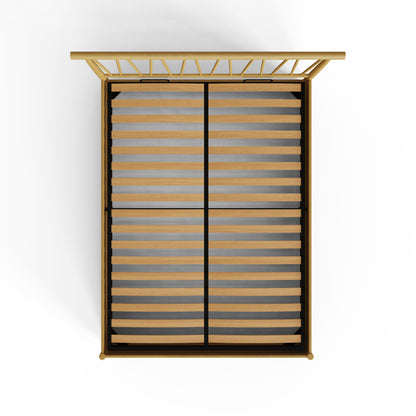 Fusum Spindle Ottoman Bed - Oak
