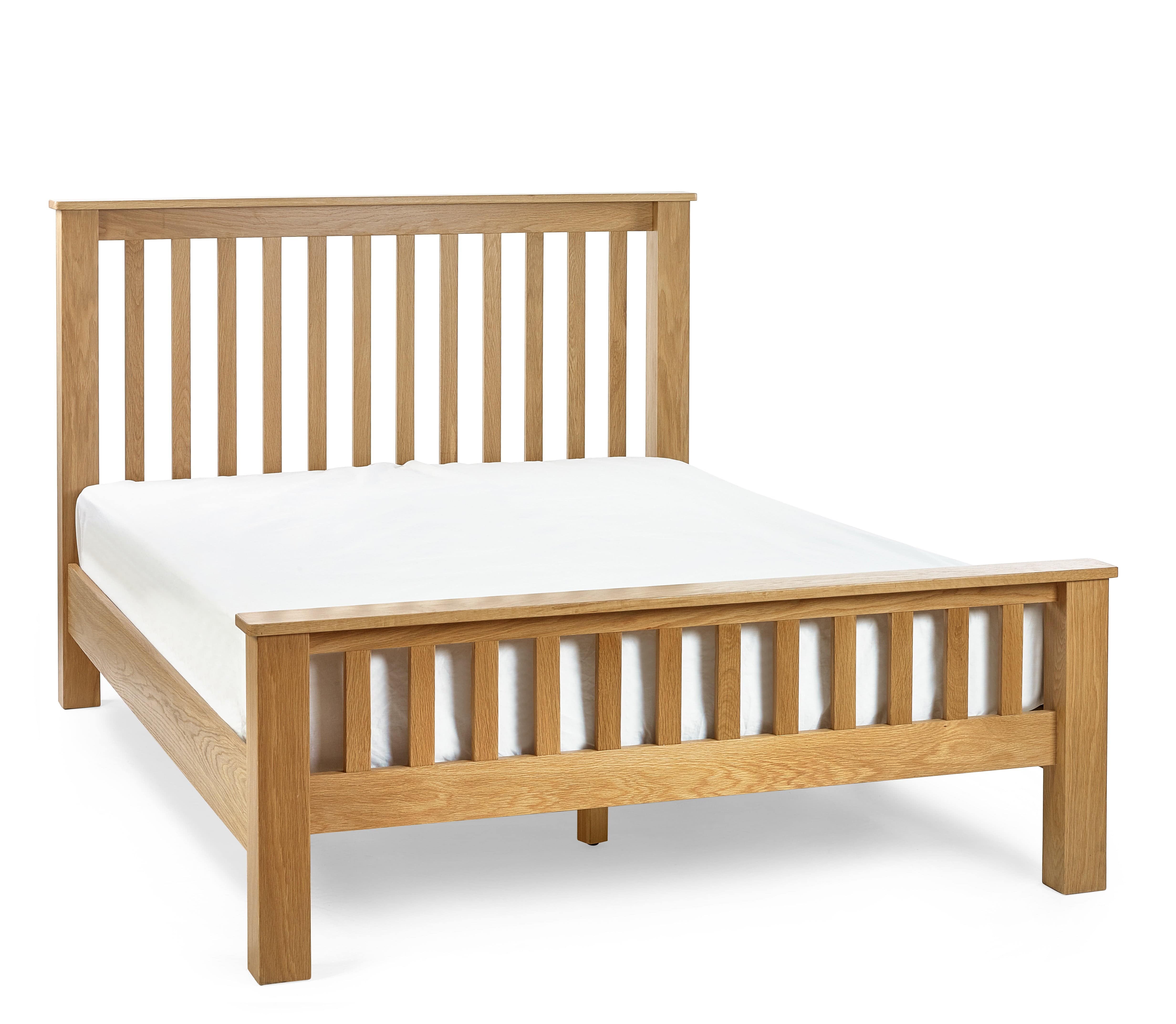 Mallory Oak Bed - High Footer