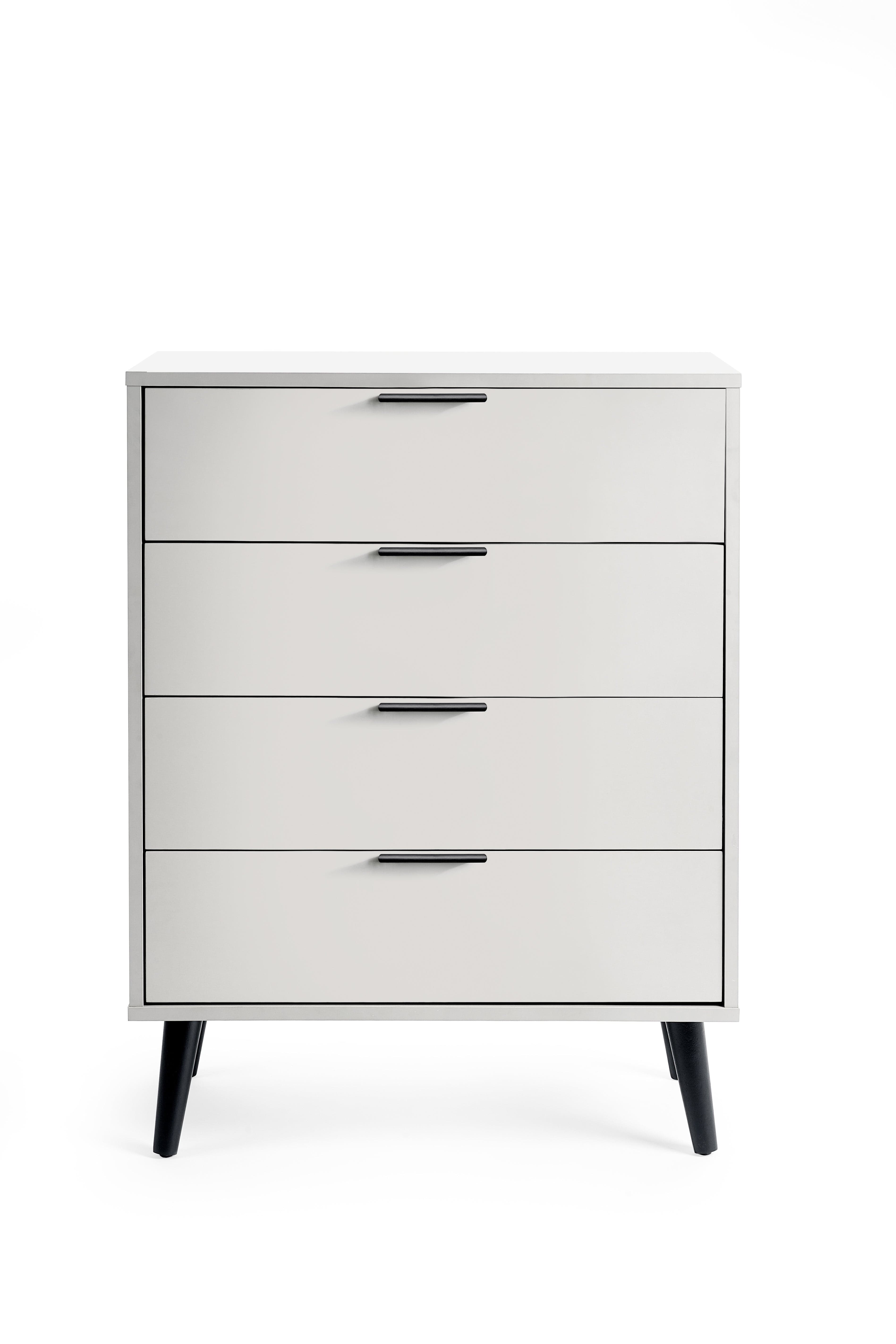 Alba 4 Drawer Wide Chest - Silk Grey