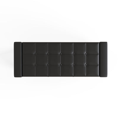 Verona Ottoman Bench Black  Pu