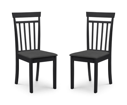 Coast Black Dining Chairs (Set of2)