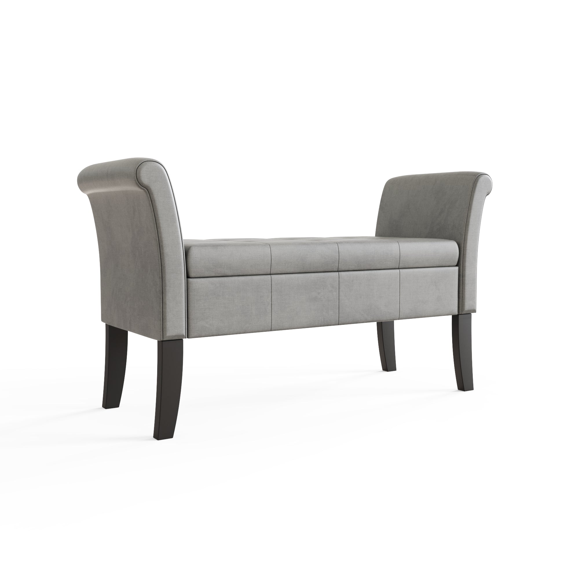 Balmoral Window Seat Grey Chenille