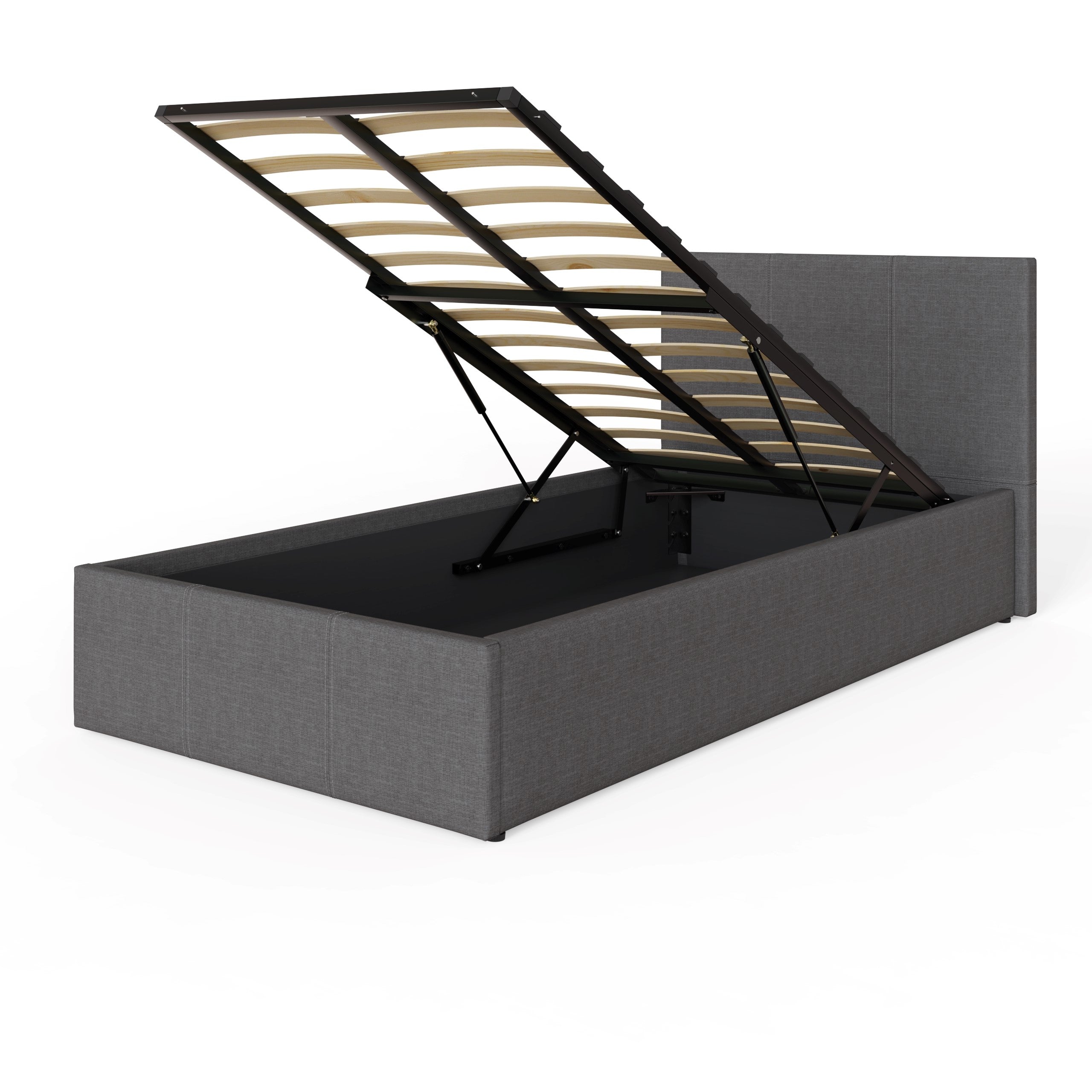 End Lift Ottoman Bed Grey