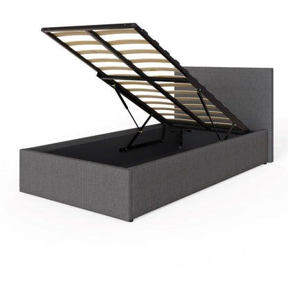 End Lift Ottoman Bed Grey