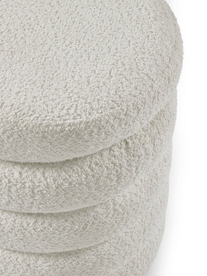 Hailey Ivory Boucle Upholstered 40cm Storage Stool
