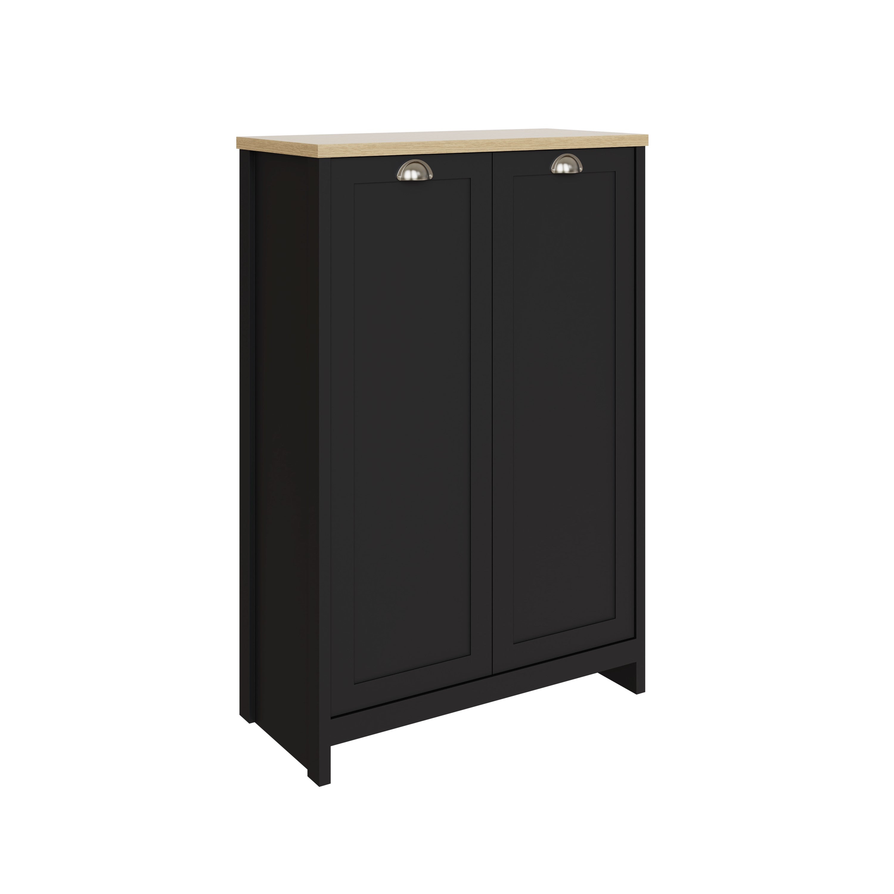 Lancaster 2 Door Shoe Cabinet Black