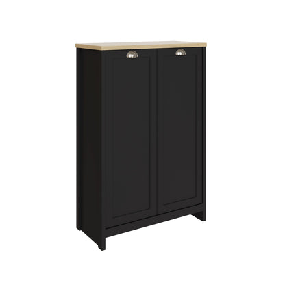 Lancaster 2 Door Shoe Cabinet Black