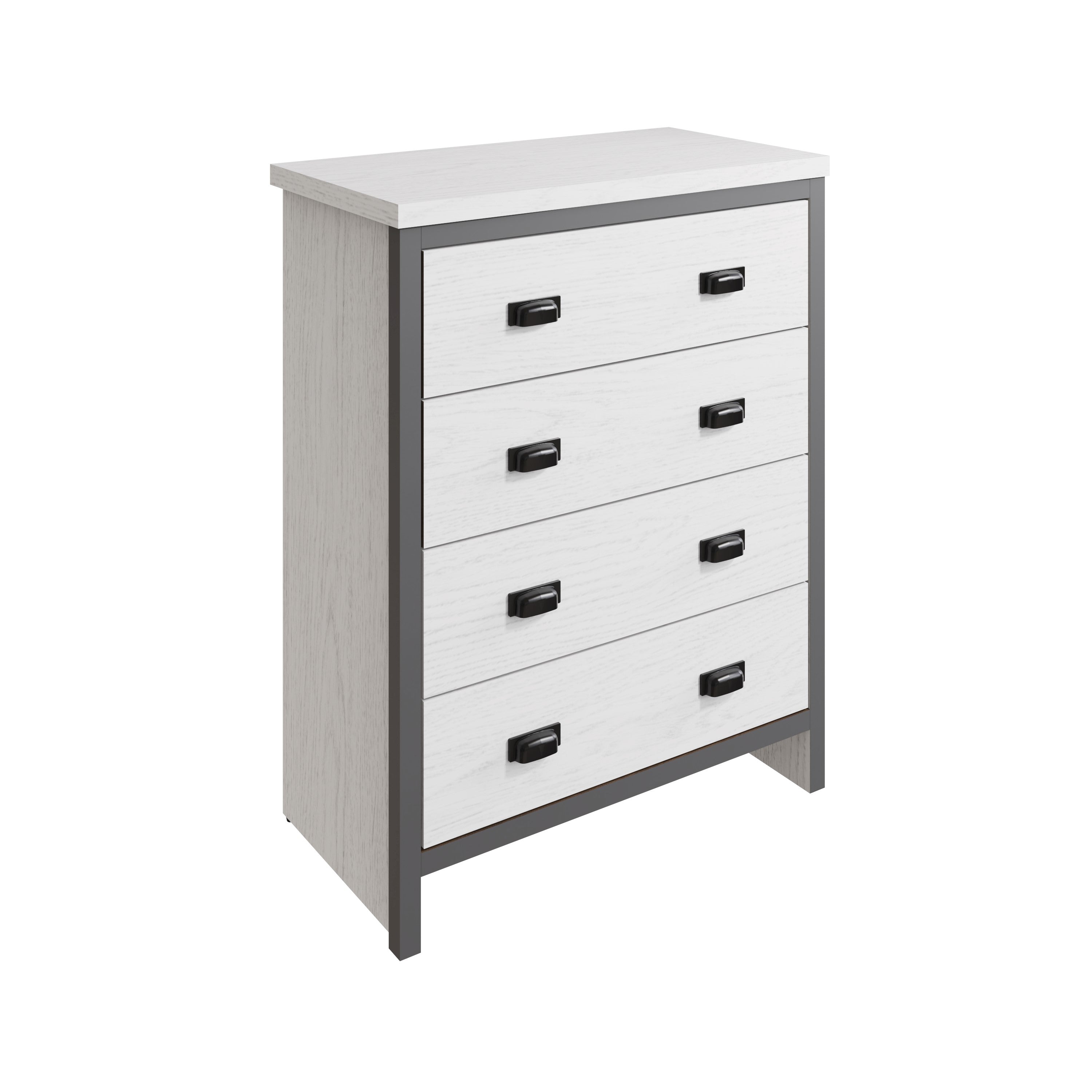 Boston 4 Drawer Chest White