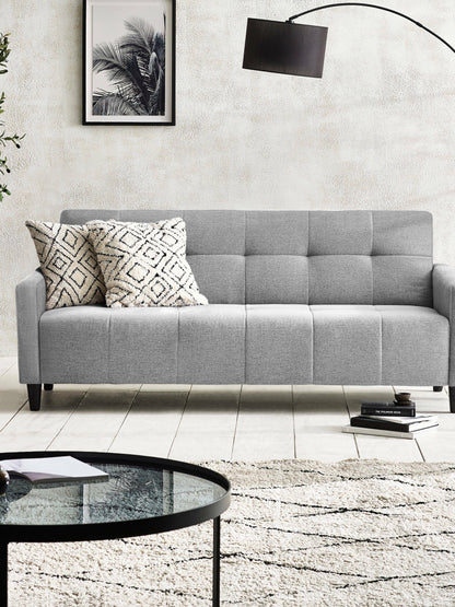 Alfie 3 Seater Grey Linen Storage Sofabed