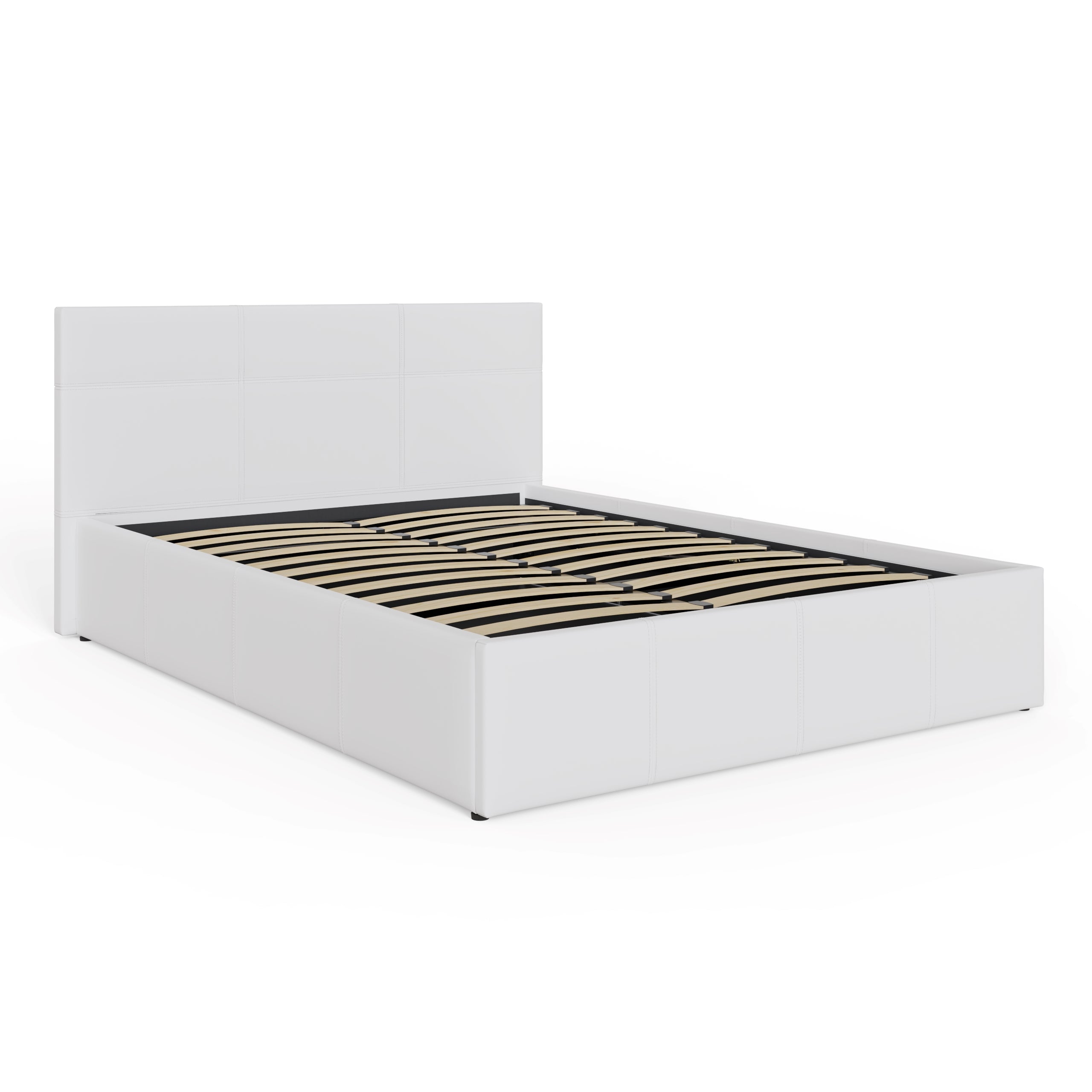 End Lift Ottoman Bed White