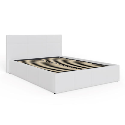 Side Lift Ottoman Bed White