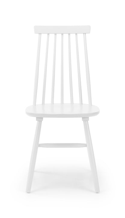 Alassio Spindle Back Dining Chairs - White (Set Of 2)