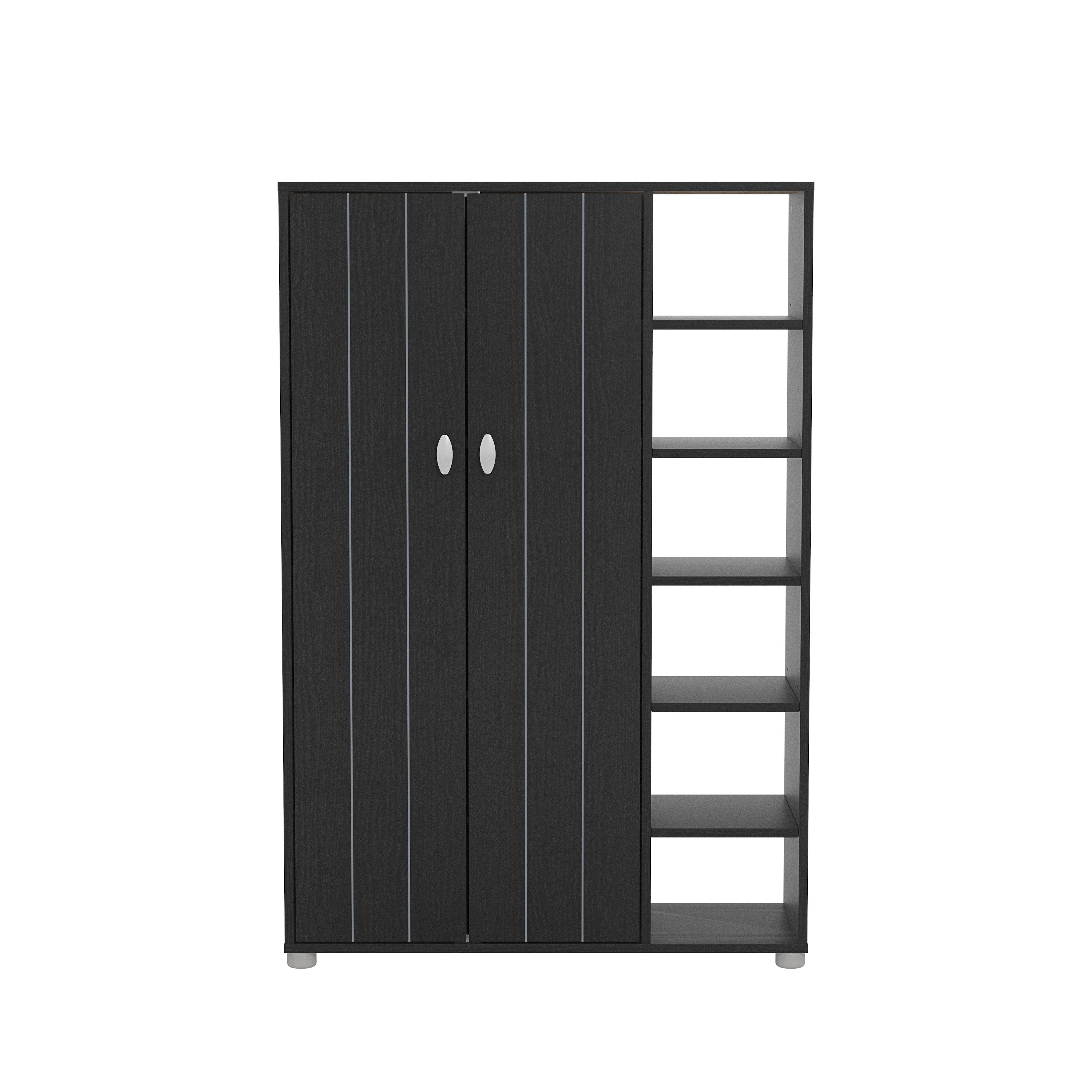 Bideford Tall Shoe Cabinet Rustick Black Oak