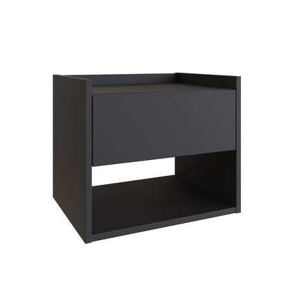 Harmony Wall Mounted Pair Of Bedside Tables Anthracite - GFW