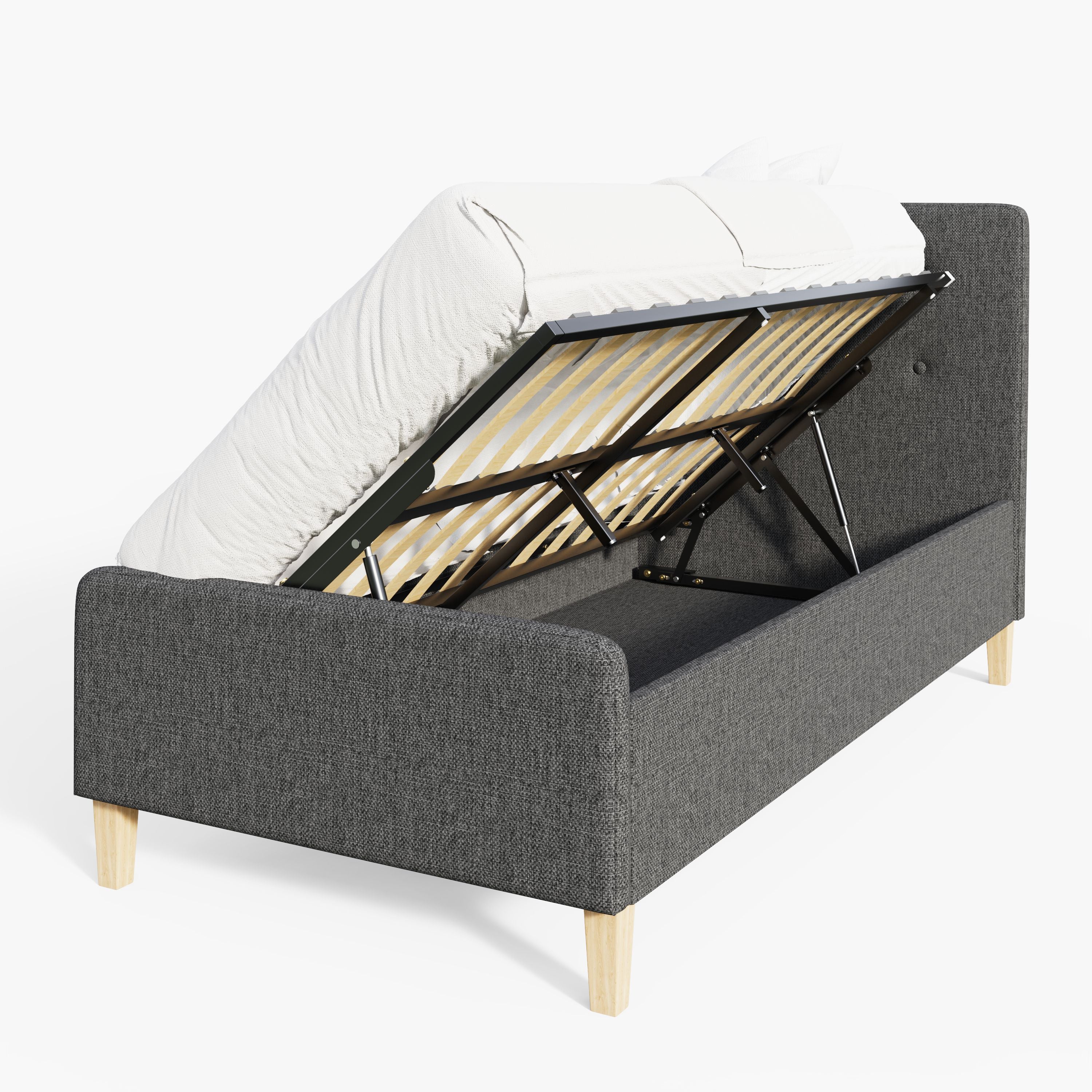 Ashbourne Ottoman Bed Dark Grey