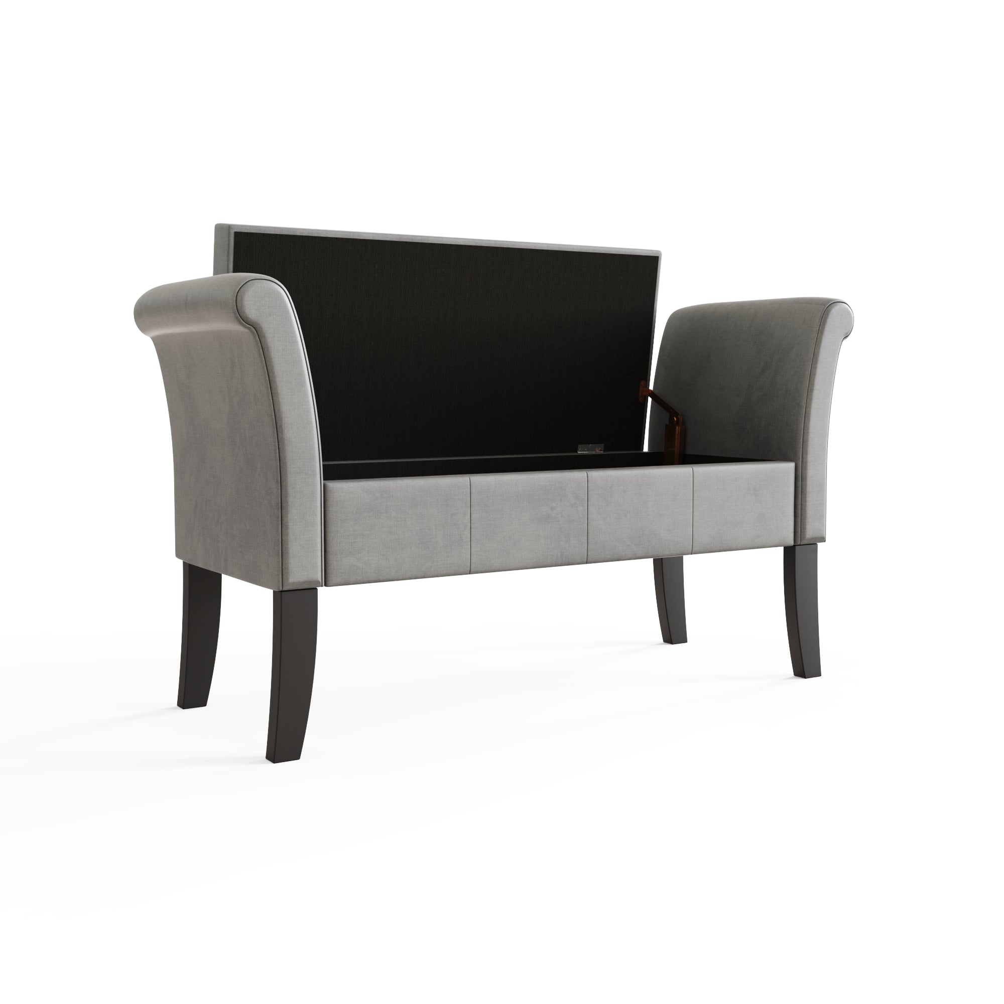 Balmoral Window Seat Grey Chenille