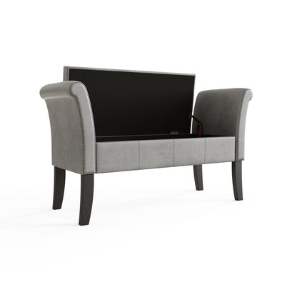 Balmoral Window Seat Grey Chenille