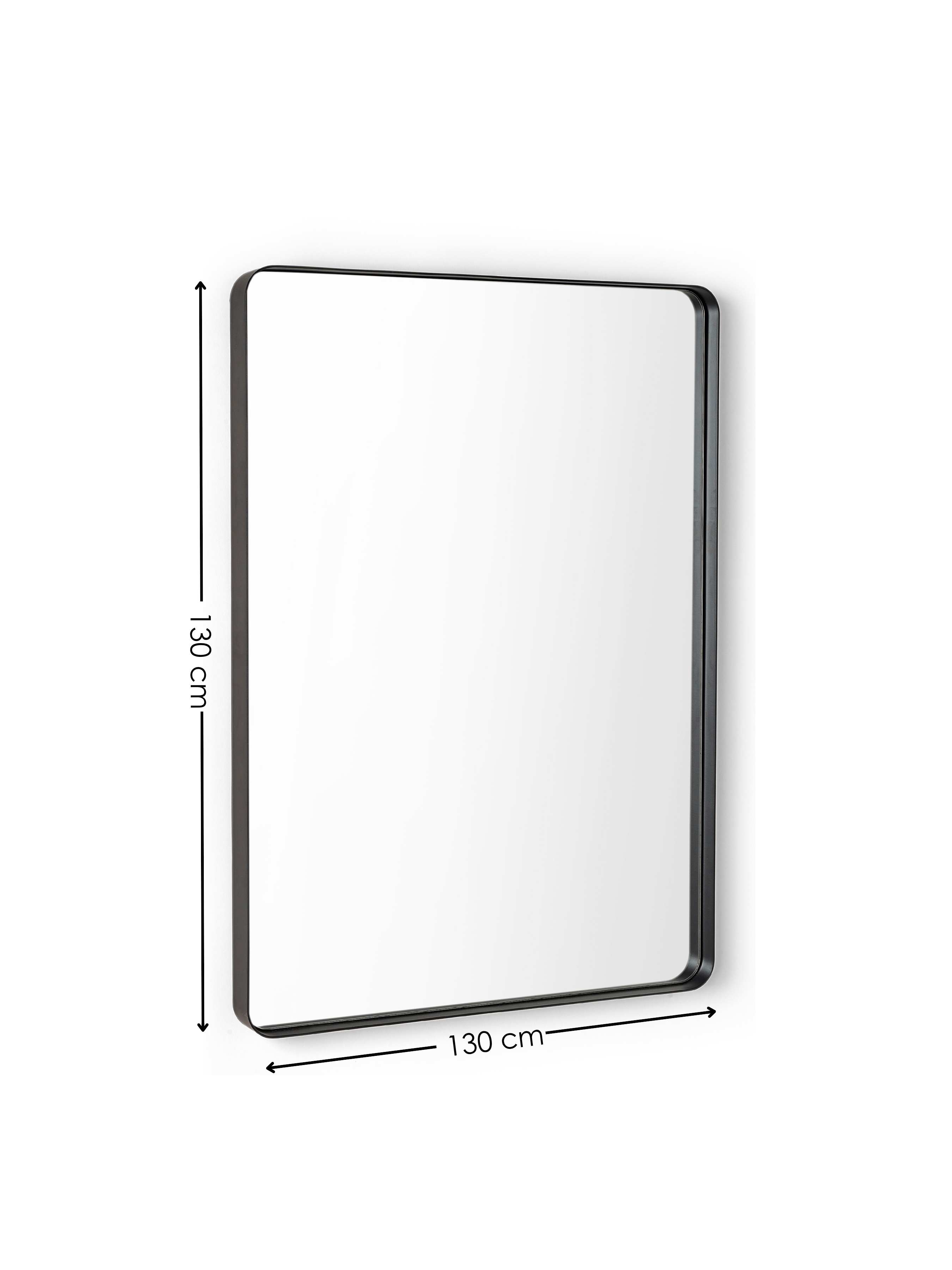 Jaya Black Frame Rectangular Wall Mirror