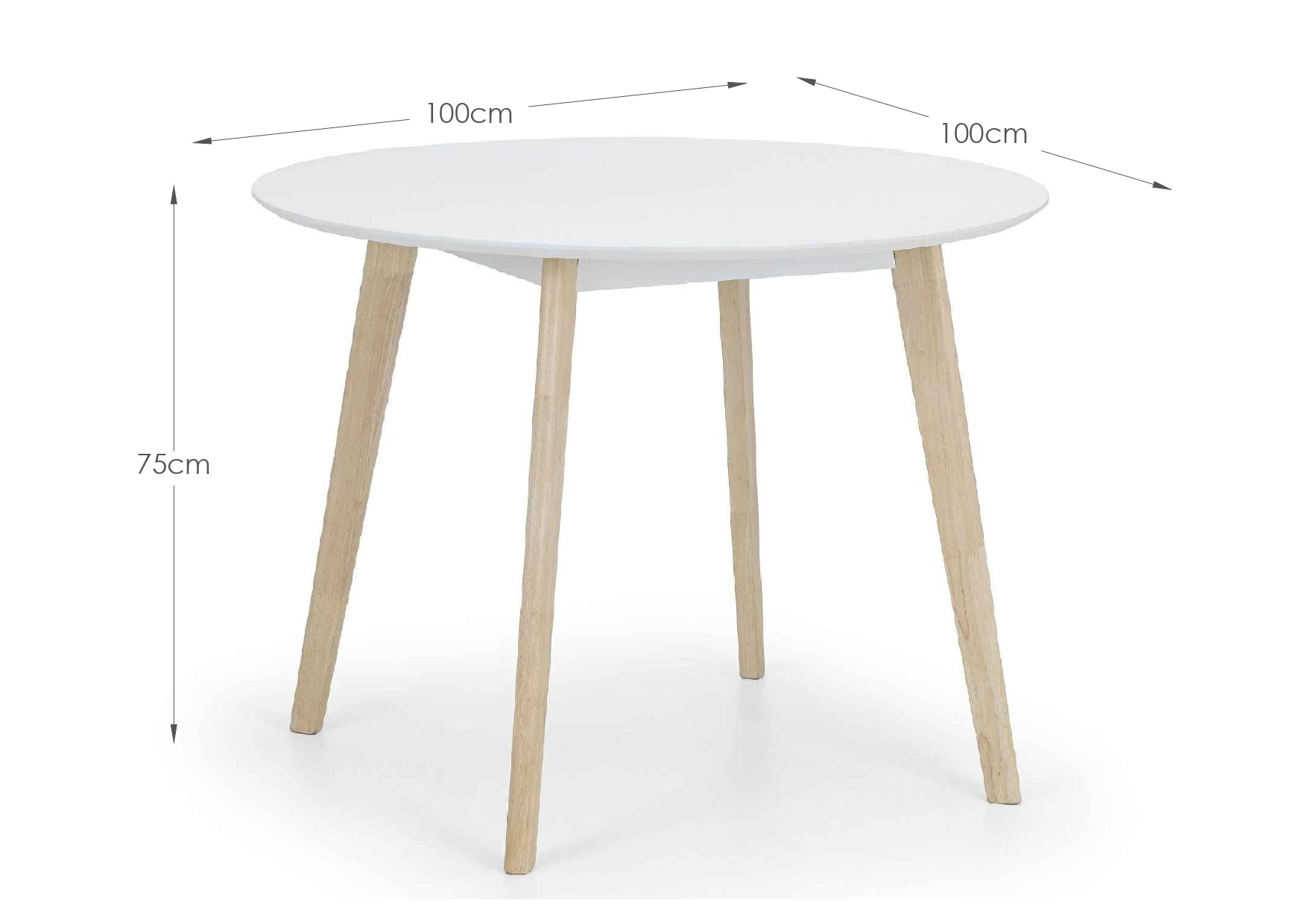 Casa Round Dining Table White/Oak