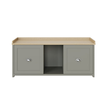 Lancaster 2 Door Shoe Bench Grey