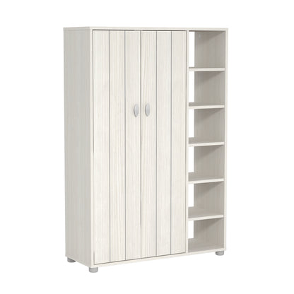Bideford Tall Shoe Cabinet White