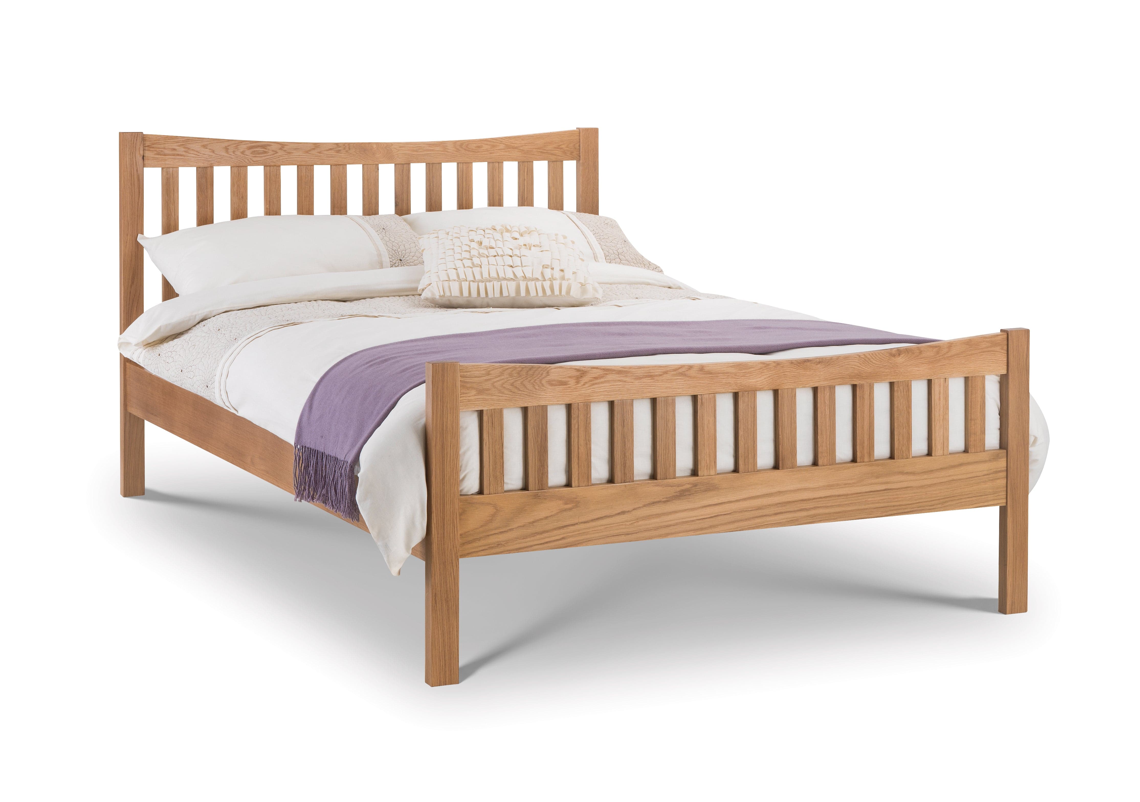 Bergamo Oak Bed - Wood - Natural Oak