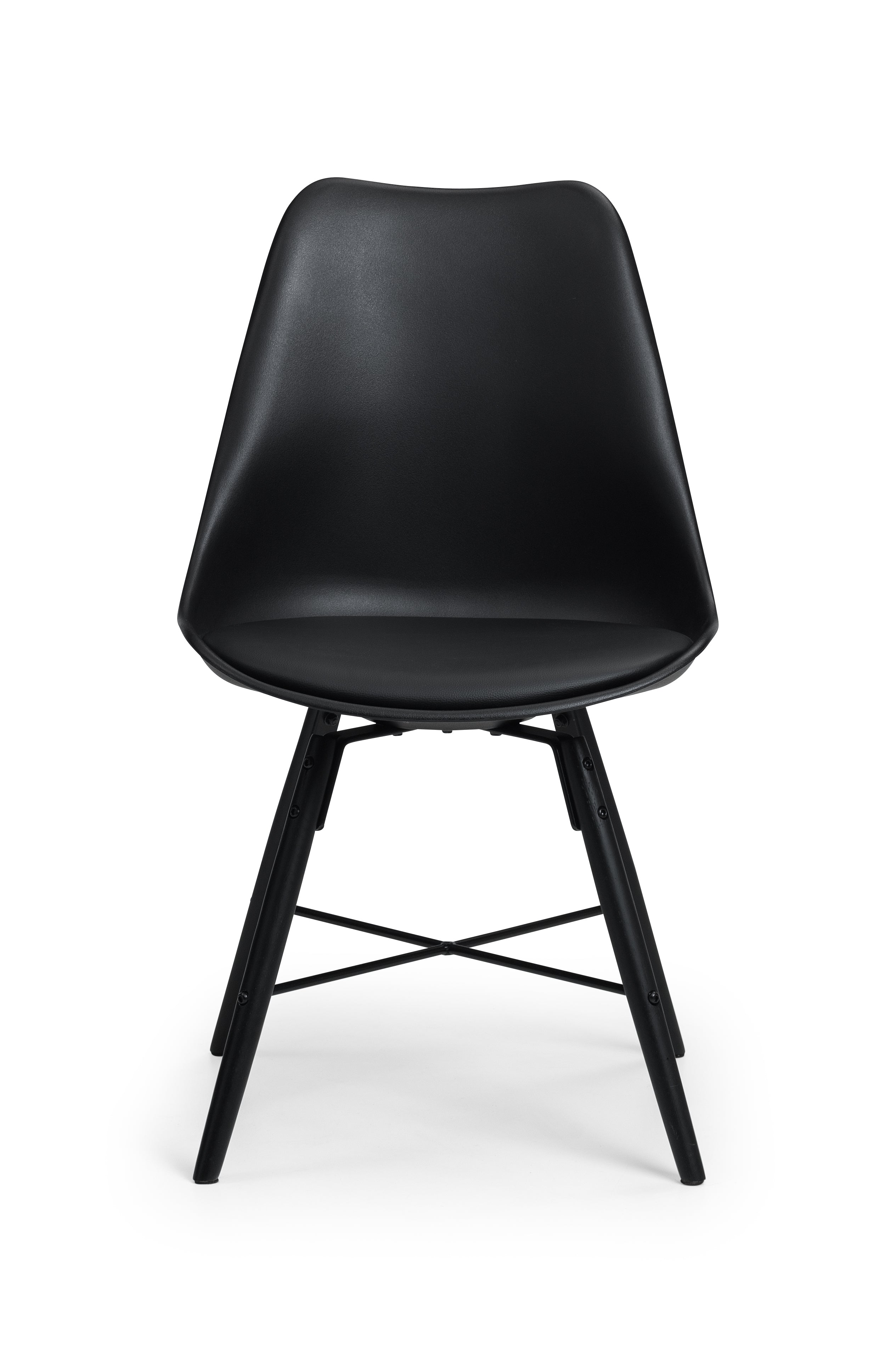 Kari Dining Chairs - Black Seat & Black Legs (Set Of 2)