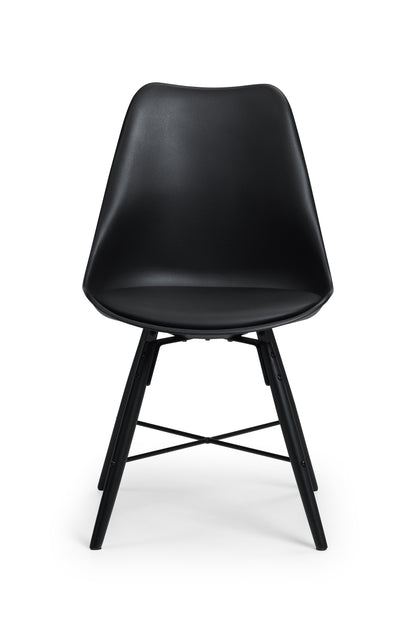 Kari Dining Chairs - Black Seat & Black Legs (Set Of 2)