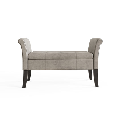 Balmoral Window Seat Silver Chenille