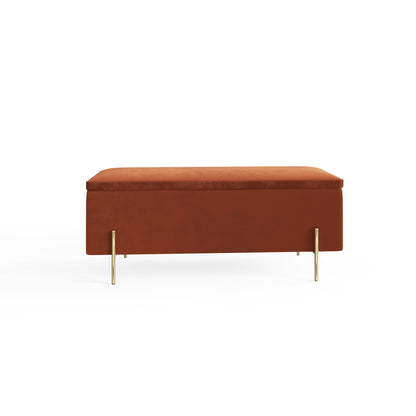 Mystica Ottoman Storage Bench Russet