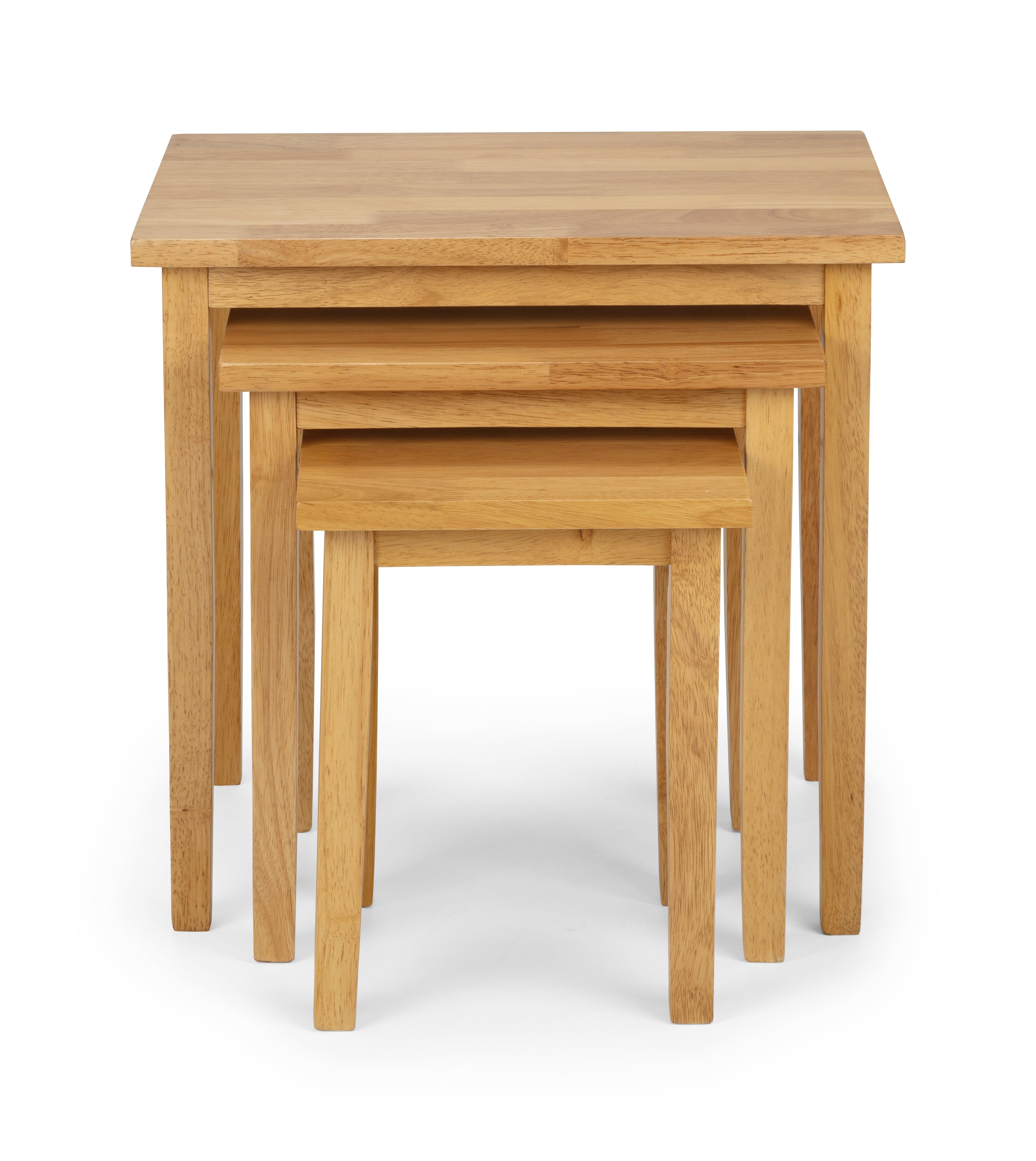 Cleo Nest Of Tables - Natural Oak Finish