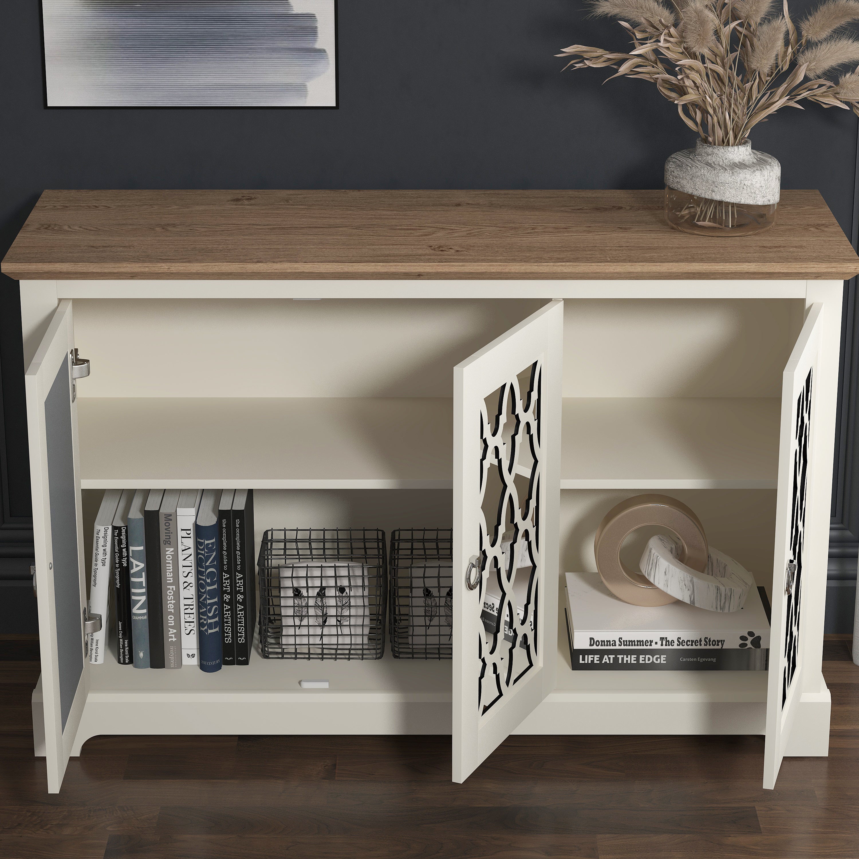 Honiton 3 Door Sideboard Ivory