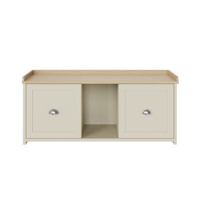 Lancaster 2 Door Shoe Bench Cream