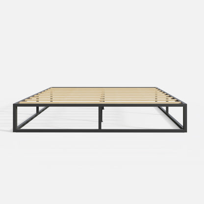Platform Metal Bed Black