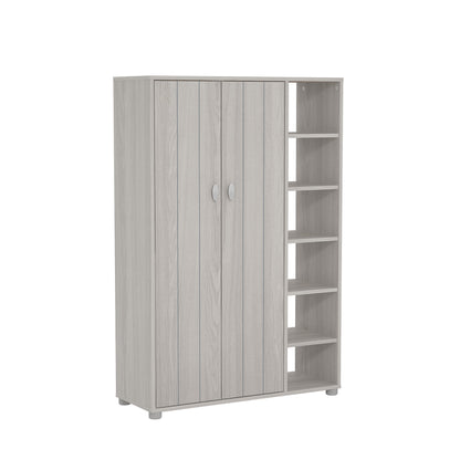 Bideford Tall Shoe Cabinet Warm Grey Oak