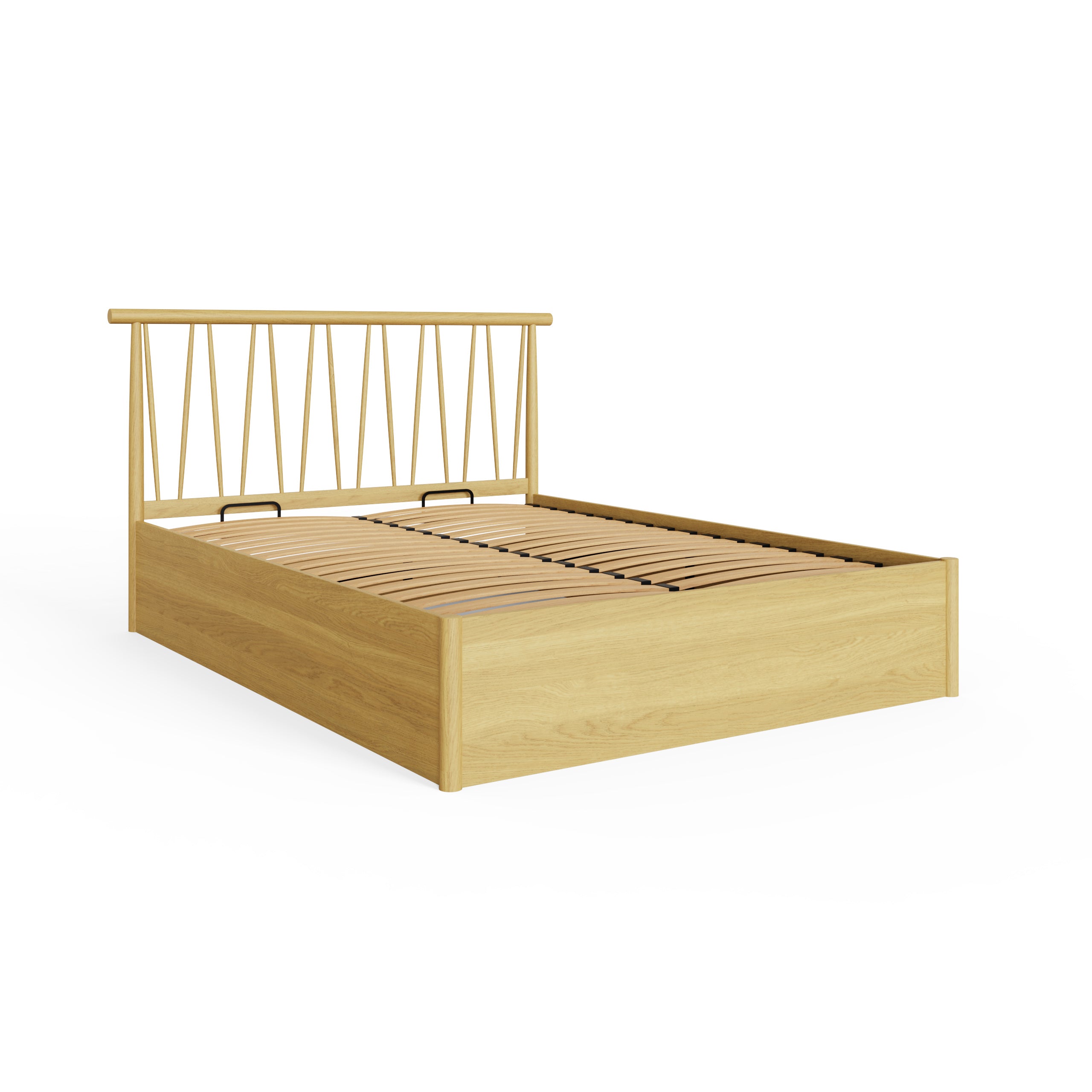 Fusum Spindle Ottoman Bed - Oak